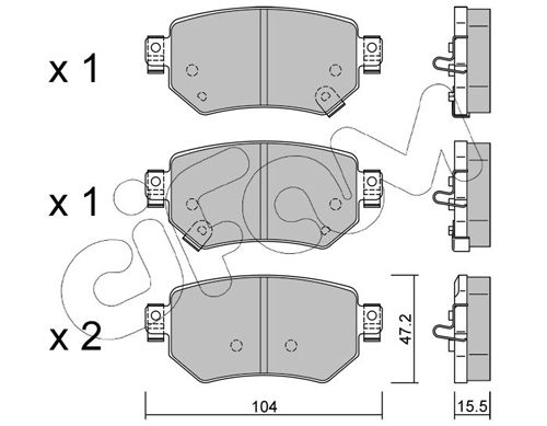 CIFAM 822-1159-0 Brake Pad Set, disc brake