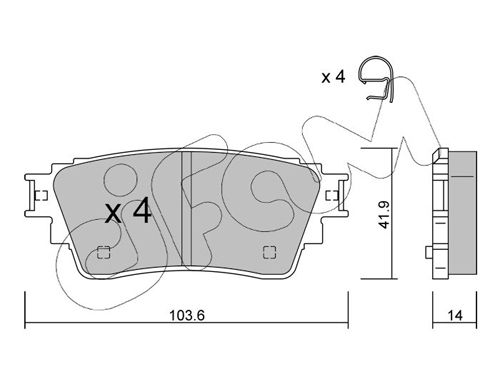 CIFAM 822-1160-0 Brake Pad Set, disc brake