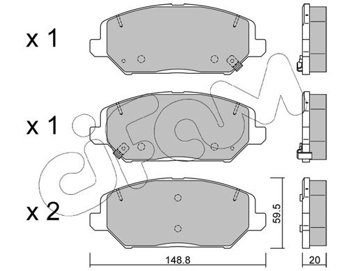 CIFAM 822-1163-0 Brake Pad Set, disc brake