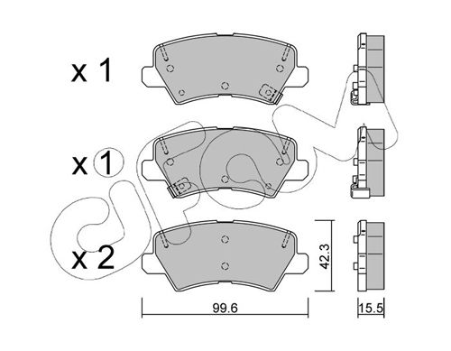 CIFAM 822-1166-0 Brake Pad Set, disc brake