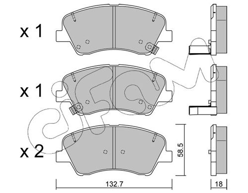 CIFAM 822-1167-0 Brake Pad Set, disc brake