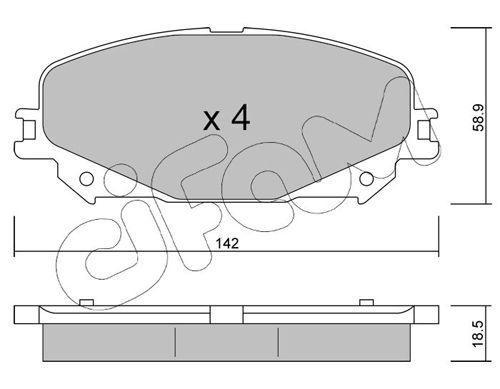 CIFAM 822-1176-0 Brake Pad Set, disc brake