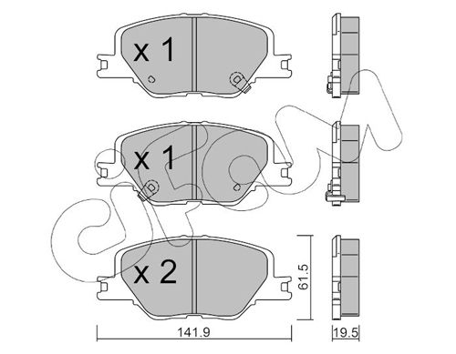 CIFAM 822-1177-0 Brake Pad Set, disc brake