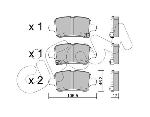 CIFAM 822-1180-0 Brake Pad Set, disc brake