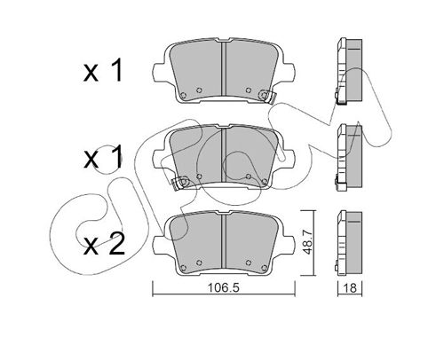 CIFAM 822-1181-0 Brake Pad Set, disc brake