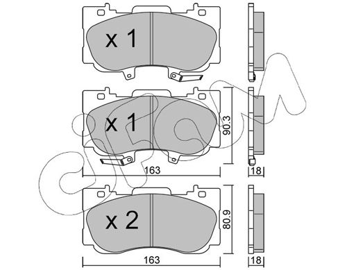 CIFAM 822-1183-0 Brake Pad Set, disc brake