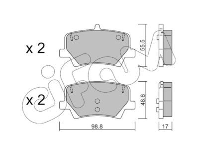 Brake Pad Set, disc brake CIFAM 822-1187-0