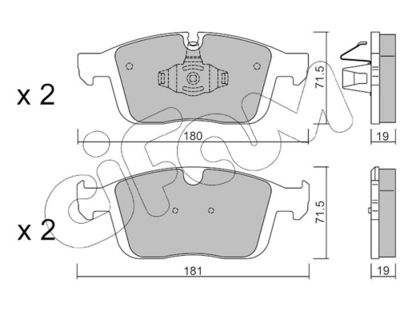 Brake Pad Set, disc brake CIFAM 822-1188-0