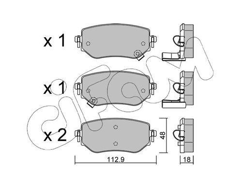 CIFAM 822-1192-0 Brake Pad Set, disc brake