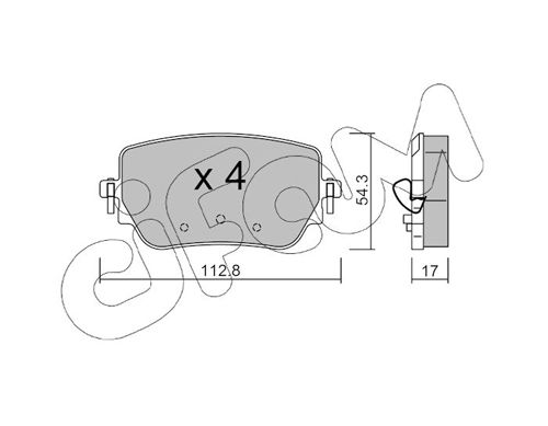 CIFAM 822-1196-0 Brake Pad Set, disc brake