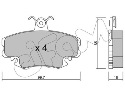 Brake Pad Set, disc brake CIFAM 822-120-0