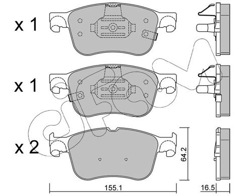 CIFAM 822-1205-0 Brake Pad Set, disc brake