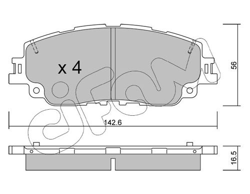 CIFAM 822-1227-0 Brake Pad Set, disc brake