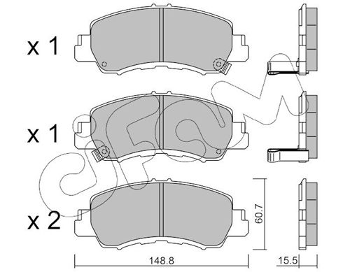 CIFAM 822-1239-0 Brake Pad Set, disc brake