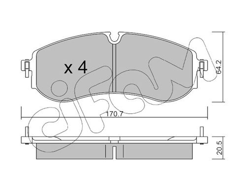 CIFAM 822-1263-0 Brake Pad Set, disc brake