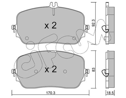 CIFAM 822-1272-0 Brake Pad Set, disc brake