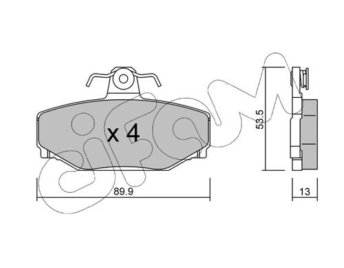 CIFAM 822-131-0 Brake Pad Set, disc brake