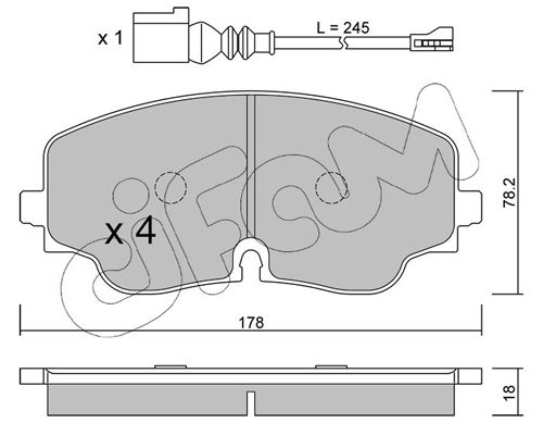 CIFAM 822-1316-0 Brake Pad Set, disc brake
