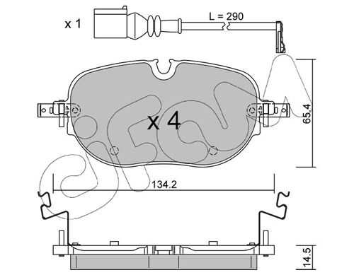 CIFAM 822-1318-0 Brake Pad Set, disc brake