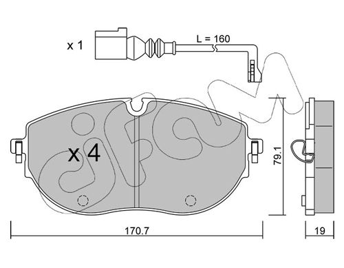 CIFAM 822-1322-0 Brake Pad Set, disc brake