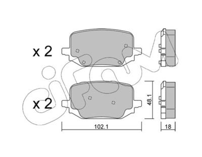 Brake Pad Set, disc brake CIFAM 822-1331-0