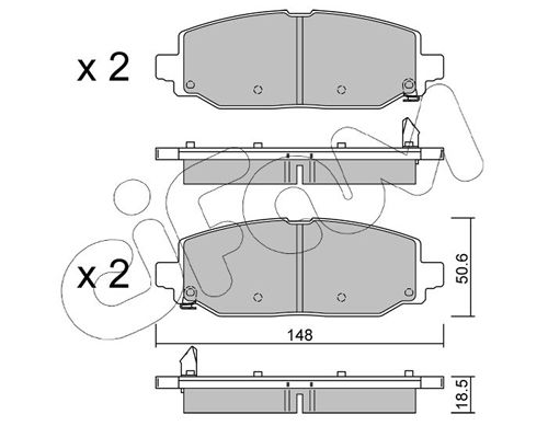 CIFAM 822-1335-0 Brake Pad Set, disc brake