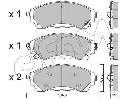 CIFAM 822-1343-0 Brake Pad Set, disc brake