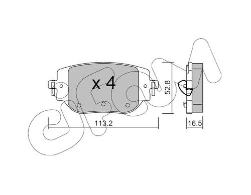 CIFAM 822-1346-0 Brake Pad Set, disc brake