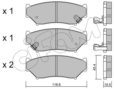 Brake Pad Set, disc brake CIFAM 822-136-0