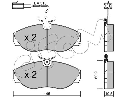 CIFAM 822-154-1 Brake Pad Set, disc brake