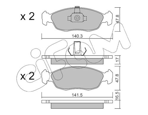 CIFAM 822-156-1 Brake Pad Set, disc brake