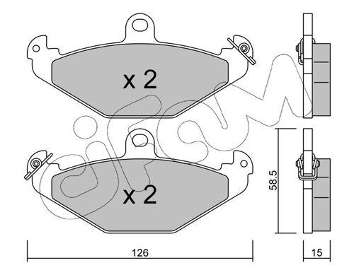 CIFAM 822-165-0 Brake Pad Set, disc brake
