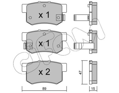 Brake Pad Set, disc brake CIFAM 822-173-0