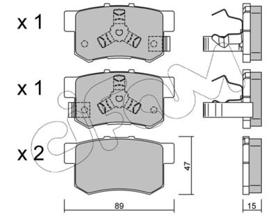 Brake Pad Set, disc brake CIFAM 822-173-1