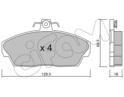 CIFAM 822-174-1 Brake Pad Set, disc brake