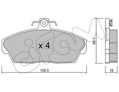 Brake Pad Set, disc brake CIFAM 822-174-1