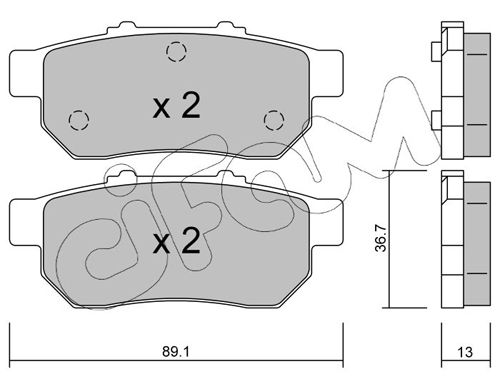 CIFAM 822-176-0 Brake Pad Set, disc brake