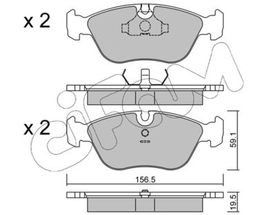 Brake Pad Set, disc brake CIFAM 822-182-0