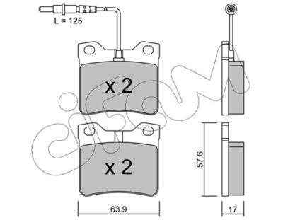 Brake Pad Set, disc brake CIFAM 822-192-0