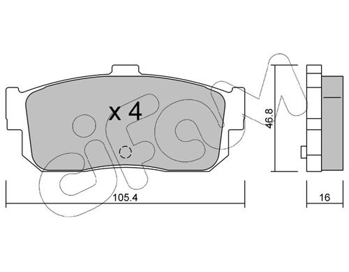 CIFAM 822-193-0 Brake Pad Set, disc brake