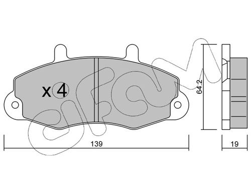 CIFAM 822-194-0 Brake Pad Set, disc brake