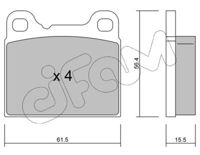 Brake Pad Set, disc brake CIFAM 822-200-0