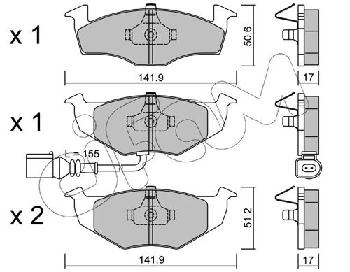CIFAM 822-206-3 Brake Pad Set, disc brake