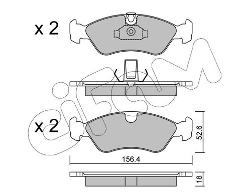 CIFAM 822-208-0 Brake Pad Set, disc brake