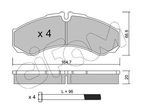 CIFAM 822-212-0 Brake Pad Set, disc brake