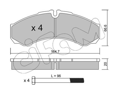 Brake Pad Set, disc brake CIFAM 822-212-0