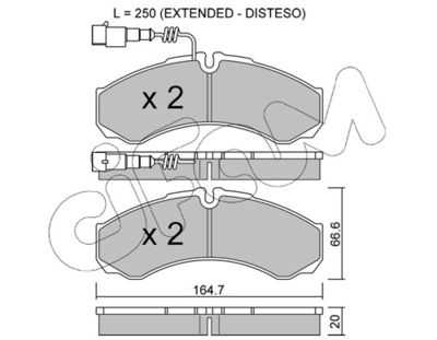 Brake Pad Set, disc brake CIFAM 822-212-9