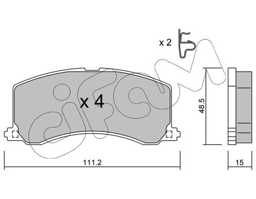 CIFAM 822-248-0 Brake Pad Set, disc brake