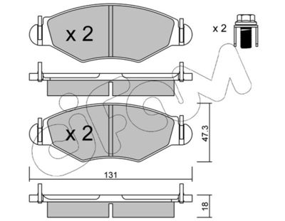 Brake Pad Set, disc brake CIFAM 822-254-0