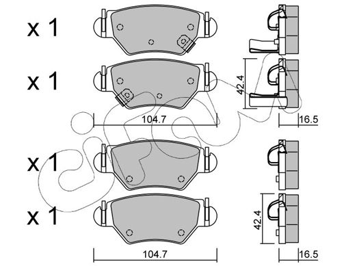 CIFAM 822-259-0 Brake Pad Set, disc brake